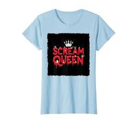 Scream Queen: spettrale regalità di Halloween per i Fan dell'orrore Maglietta, Donna, Celeste, 3XL
