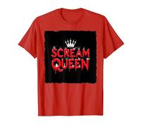 Scream Queen: spettrale regalità di Halloween per i Fan dell'orrore Maglietta, Uomo, Rosso, 3XL
