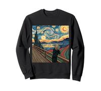 Scream Starry Night Mashup Arte espressionista surreale Felpa