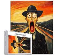 Screaming Gentleman - Puzzle da 1000 pezzi per adulti pittura a olio stile arte puzzle colorato fai da te per decorazione domestica regali puzzle famiglia perfetto per serate di gioco 50 × 70 cm