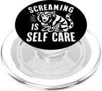 Screaming Is Self-Care - Divertente gatto ruggito PopSockets PopGrip per MagSafe