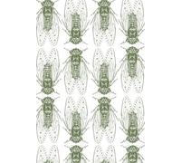 Screaming on The Trees: 120-Page Lined Journal | Vintage Cicada Pattern | Nature-Inspired Stationery