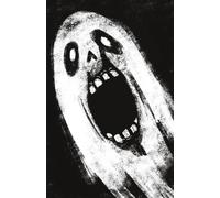 Screaming Sketchbook : ‘Aaah’: Small Gothic Ghost Sketchbook for Gel Pens & Tailors Pencils | 5.5 x 8.5 | Blank | Black Paper Journal | 222 Pages