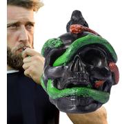 Screaming Whistle, Skull Snake Horror Prop, Terrifying Sound Effect, Scare Prank Tool for Halloween Parties, Haunted Houses, and Costume Events, 2.87 x 3.82 x 3.03 Inches