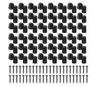 Screen Clips - 48 Piece 3/8 Inch Door Panels Replacement Fastener, Scren Retainer Clips For Window Screen Door Frame Repair, Metal Screens Frame Clip For Home Living Room Bedroom Dorm Office