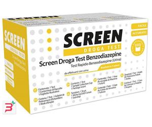 SCREEN DROGA TEST BENZODIAZEPINE TEST ANTIDROGA CON CONTENITORE URINA