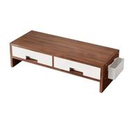 Screen Elevation - Monitor Riser Desk Organizer, Double Drawer Ergonomic Stand, Computer Shelf | Home Offices Study Bedroom Room Desktop Friends Indoor Durable Stable Build Easy Setup Space