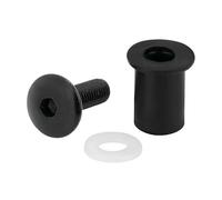 Screen Fit-Kits, kit dadi gommati con viti e rondelle (5 MA) 10 pz Nero • Set da