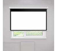 Screen for Projector Manual Pull Down Projection Screen 60" 72" Home Theater Projector Screen for Indoor Outdoor 3D 4K HD Retractable Movie Screen,Auto-Locking