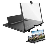 Screen Magnifier for Cell Phone, Mobile Phone Magnifier Projector Screen, Lupa De Pantalla Para Celular, Cell Phone Stand with Screen Amplifier, Compatible with All Smartphones (Black,18 in)