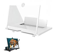 Screen Magnifier New Version, Foldable Phone Screen Magnifier, Pull Out Phone Screens Amplifier, Clear and Lightweight for Watching Movies Videos Playing Games (White,10 inch Upgraded Ultra HD)