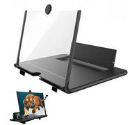 Screen Magnifier New Version, Foldable Phone Screen Magnifier, Pull Out Phone Screens Amplifier, Clear and Lightweight for Watching Movies Videos Playing Games (Black,14inch HD)