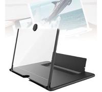 Screen Magnifier New Version, Spiritualw Screen Magnifier New Version, Pull-Out Mobilephone Screens Magnifying Stand, Supports All Smartphones, For Watching Movies Videos (Black)