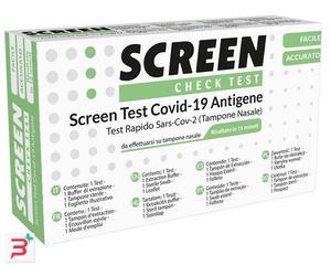 SCREEN TEST AUTODIAGNOSTICO ANTIGENICO RAPIDO COVID-19 SARS-COV-2 TAMPONI NASALI SELFTEST COVID TEST ANTIGENE SCREEN