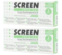 Screen Test Rapido Streptococco Tampone Faringeo 2 Pezzi 2x2 St