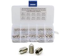 Screw Essentials Set completo di 260 viti a bussola esagonale con punti conici