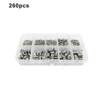 Screw Essentials Set completo di 260 viti a bussola esagonale con punti conici