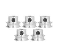 Screw Fixed Round Pulley 5 Pack | 16mm Hole Diameter for Round Belt Transmission | Sturdy Aluminum Alloy V - Groove Pulley/Low - Speed Performance Transfer/Machine Safeguarding (5401-0004-00016