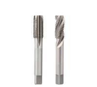 Screw Machine Thread Tap Drill Bits Straight Spiral Flute 1/8-40 3/16-24 1/4-20 5/16-18 3/8-16 3/4-10 7/8-9 5Pcs(Color:Straight Flute,Size:5PCS_1I4-20BSW)