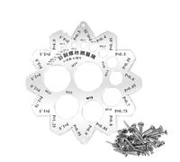 Screw Measurement Tool - Stainless Steel Thread Pitch Gauge