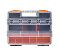 Screw Organizer - Stackable Interlocking Hardware Storage Case | Divider Hardware Case with 21 Removable Compartments for Small Parts Screws Nuts Bolts Fishing Gear, Workshop Electronic Accessories