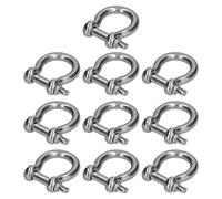 Screw Pin Anchor Shackle, Stainless Steel Bow Shape Load Clamp, 304 Stainless Steel Chain Wire Rope Connector with Large Load Bearing Force, Durable Lifting Tool for Electric Power (10 pezziM6)
