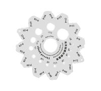 Screw Pitch Gauge - Stainless Steel 9cm Diameter 1.5mm Thick Precision