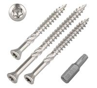 SCREW REBEL Viti per terrazze ST-FIX in acciaio inox A4, 5,0 x 60 mm, 200 pezzi con punte S2, TX 25, testa svasata, fresa per denti di sega, punta tagliata, vite cerata