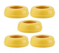 Screw Replacement Nipple Rings - Set Of 5 Leak-Resistant Babys Bottle Collars, Easy-Fit Center Piece Component, Reliable Glass Bottle Accessory | Safe Feeding Solution, Home Nursery Mealtime Uses
