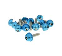 Screw Set 12 pezzi in alluminio tappo blu - M5 x 20