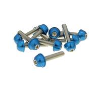 Screw Set 12 pezzi in alluminio tappo blu - M6 x 30