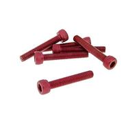 Screw Set 6 pezzi esagono incassato in alluminio rosso - M5 x 30