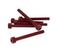 Screw Set 6 pezzi esagono incassato in alluminio rosso - M5 x 45