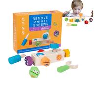 Screw Toys per Bambini Piccoli - Giochi Prescolari In Legno Da Gioco, Giocattoli Educativi per Viti | Gioco Da Tavolo Educativo con Dadi E Bulloni A Cognizione Colorata per Bambini, Giocattoli