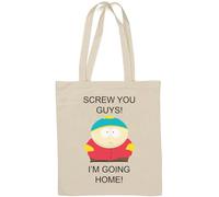 Screw You Guys I'm Going Home - Borsa tote in cotone naturale, colore: Bianco