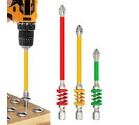 Screwdriver Bit Set, Precision Drill Attachment, Spring Extension Tool, Magnetic Tip Design, Quick Change Feature, Carpentry Mechanic Construction Automotive Industrial Tasks