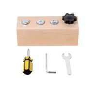 Screwdriver Board for Kids - Wooden Preschool Tool Game, Educational Learning Activity Set | Fine Motor Skill Toy | Nursery Kindergarten Home | Birthday Play