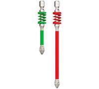 Screwdriver Drill Bit Set - 2-Piece Magnetic Tips with Spring Design | Tough Anti-Slip Driver Bits for Household, Electrician, Technician Use on Concrete, Metal, Furniture, Craft & Construction