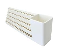 Screwdriver Holder, Bit Rack, Wall Mounted Storage, Tool Bit Organizer for Mechanics, Electricians, Carpenters, Garage, Garden, Home, Basement, 9.45x2.2x3.15 inches, White and Orange Colored