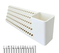 Screwdriver Holder, Bit Storage Box, 9.45x2.2x3.15 inches, Layered Wall-Mounted Organizer, Perfect for Mechanics Electricians Carpenters, Garage Garden Home Basement Tool Storage Solution