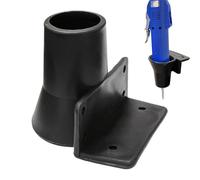 Screwdriver Holder, Black Storage Rack, ABS Cup Storage Mount for Tools, Essential Carpentry Accessories, Electric Batch Stand, Ideal for Woodworking, Perfect for Men and Women, 7.7x8x5.8cm