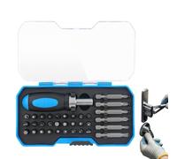 Screwdriver Ratchet Set Ergonomic Handle - Multi Bit Repair Tool 34-Piece