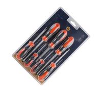 Screwdriver Set Portable Steel Slotted Rubber Grip Hand Tools