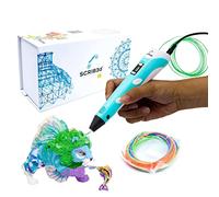 SCRIB3D P1 Penna 3D con Display - Include Penna 3D, 3 Colori Iniziali di Filamento PLA, Libro di Stencil + Guida ai Progetti e Caricatore