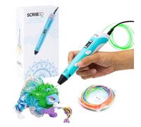 SCRIB3D P1 Penna 3D con Display - Include Penna 3D, 3 Colori Iniziali di Filamento PLA, Libro di Stencil + Guida ai Progetti e Caricatore