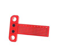 Scriba for la lavorazione del legno Lega di alluminio Tipo T Righello Posizionamento del foro Calibro for incisione Strumento for la misurazione del segno,Prodotti di precisione(T260 Red)