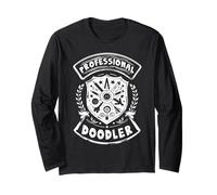 Scribble Scarabocchio DisegnoProfessional Doodler Maglia a Manica