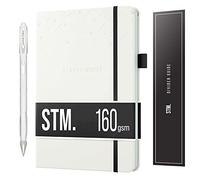 Scribbles That Matter Black Paper Bullet Dotted Journal Taccuino | B5 Starry Night Penna gratuita | Carta quadrettata oscurante senza sbavature da 160 g/m² | Per uomini e donne | 7 x 10