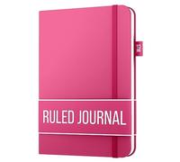 Scribbles That Matter - Diario Taccuino Righe - Quaderno Appunti A5-150 pagine (5,75" x 8,25") carta spessa 120gsm, in pelle vegana con copertina rigida - Taccuini per scrivere - Rosa