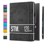 Scribbles That Matter Taccuino A5 con diario punteggiato 200 pagine Dot Grid Bullet Journal Copertina rigida vegana 120 gsm Carta spessa resistente alle sbavature (5,75 x 8,5) pollici, Carbone